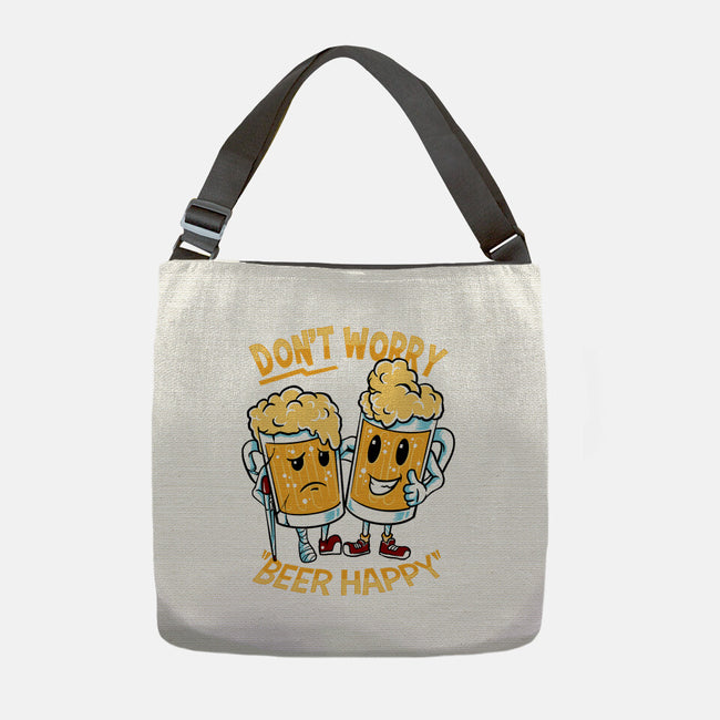 Don't Worry Beer Happy-None-Adjustable Tote-Bag-spoilerinc