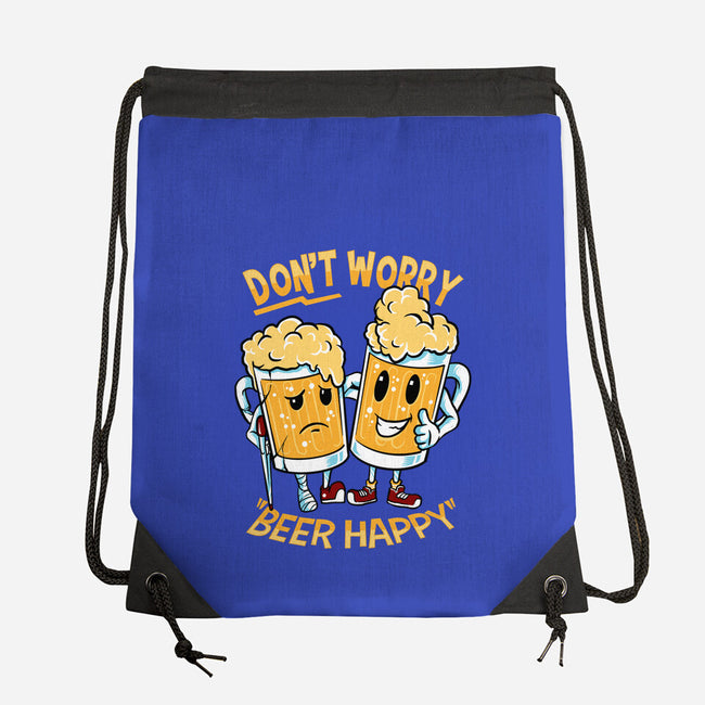 Don't Worry Beer Happy-None-Drawstring-Bag-spoilerinc