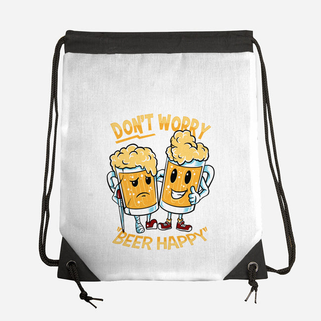 Don't Worry Beer Happy-None-Drawstring-Bag-spoilerinc