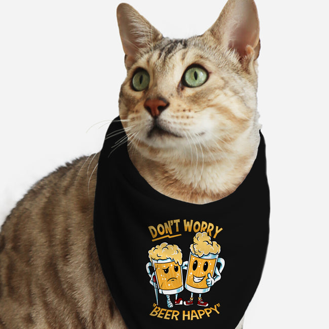 Don't Worry Beer Happy-Cat-Bandana-Pet Collar-spoilerinc