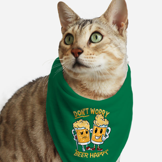 Don't Worry Beer Happy-Cat-Bandana-Pet Collar-spoilerinc