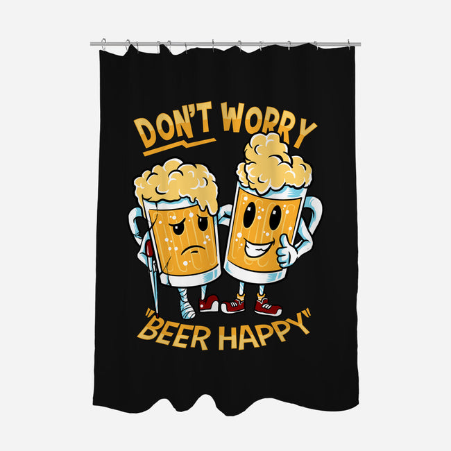 Don't Worry Beer Happy-None-Polyester-Shower Curtain-spoilerinc
