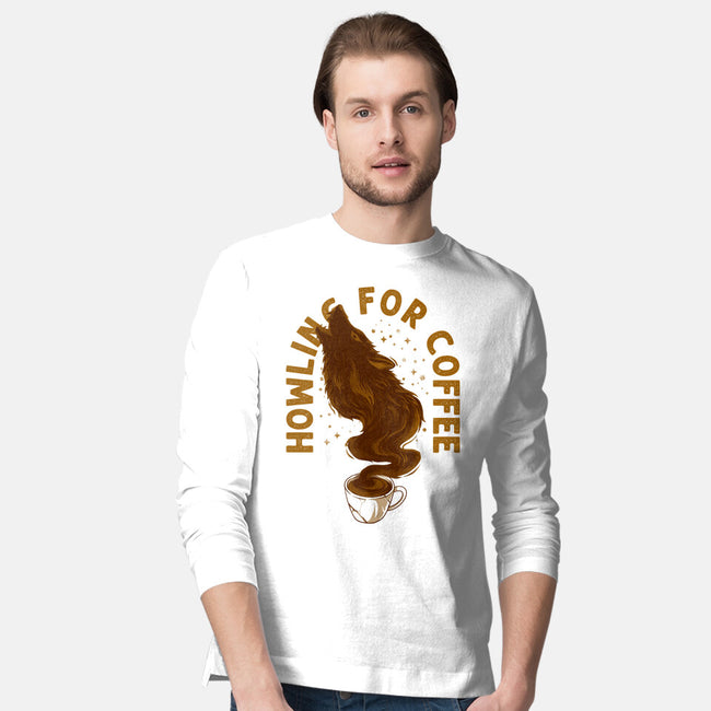 Howling For Coffee-Mens-Long Sleeved-Tee-spoilerinc