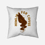 Howling For Coffee-None-Removable Cover-Throw Pillow-spoilerinc