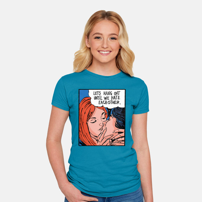 Let's Hang Out-Womens-Fitted-Tee-kharmazero