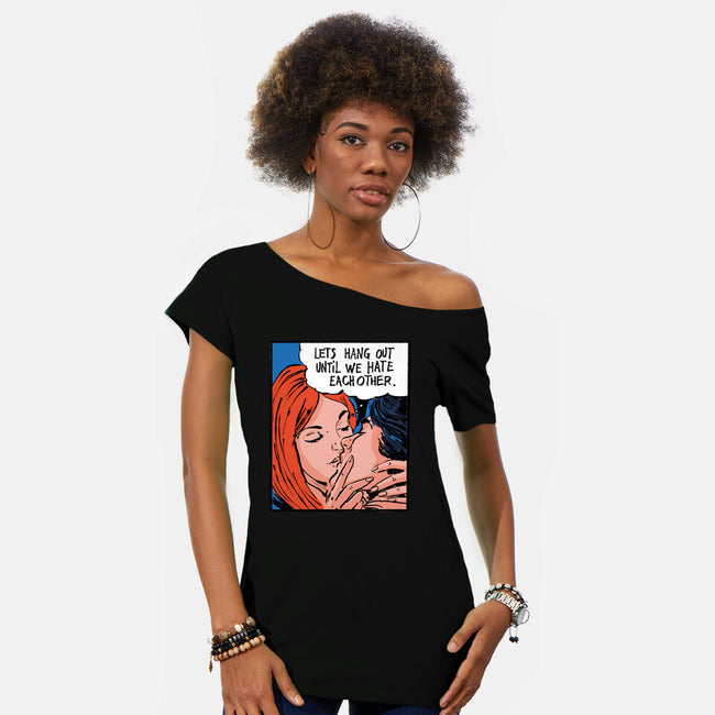 Let's Hang Out-Womens-Off Shoulder-Tee-kharmazero