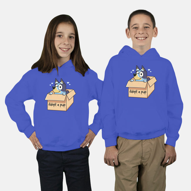 Adopt A Pup-Youth-Pullover-Sweatshirt-Xentee