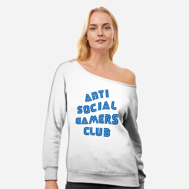 Antisocial Gamer-Womens-Off Shoulder-Sweatshirt-Rogelio