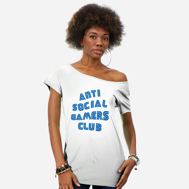 Antisocial Gamer-Womens-Off Shoulder-Tee-Rogelio