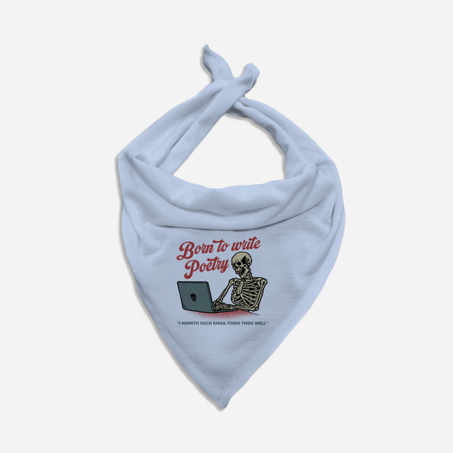 Born To Write Poetry-Cat-Bandana-Pet Collar-gorillafamstudio