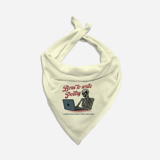 Born To Write Poetry-Cat-Bandana-Pet Collar-gorillafamstudio