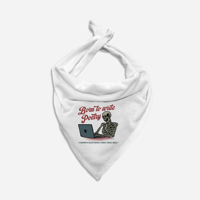 Born To Write Poetry-Cat-Bandana-Pet Collar-gorillafamstudio