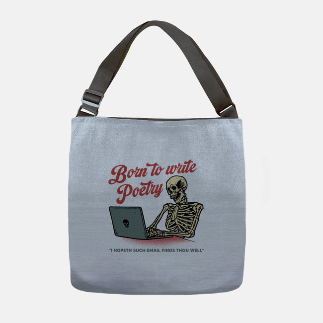 Born To Write Poetry-None-Adjustable Tote-Bag-gorillafamstudio