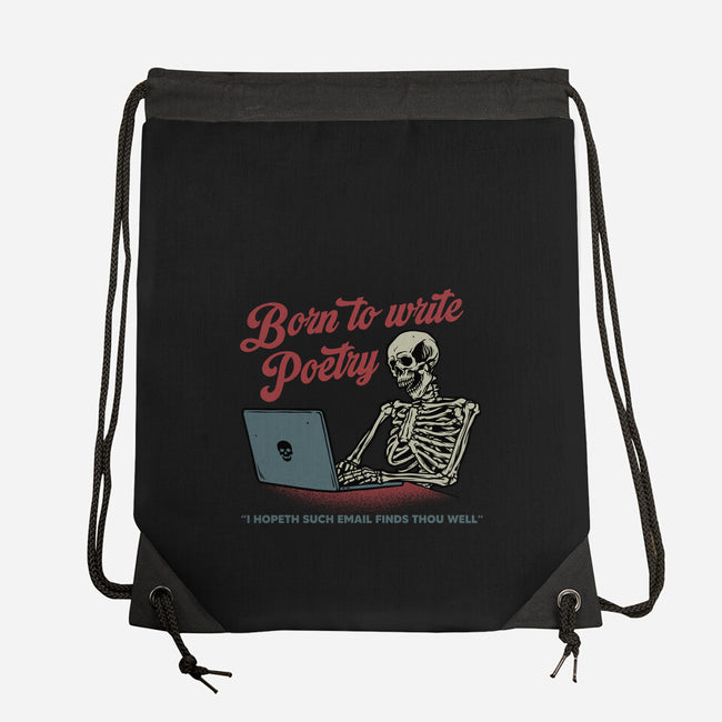 Born To Write Poetry-None-Drawstring-Bag-gorillafamstudio