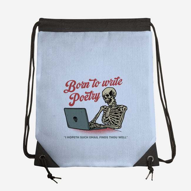 Born To Write Poetry-None-Drawstring-Bag-gorillafamstudio