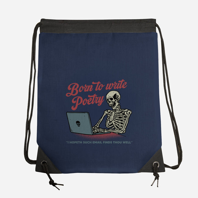 Born To Write Poetry-None-Drawstring-Bag-gorillafamstudio