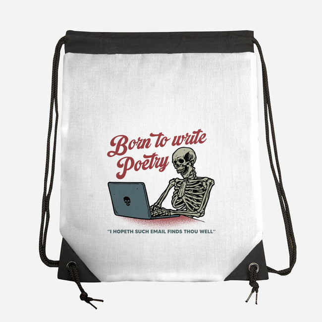 Born To Write Poetry-None-Drawstring-Bag-gorillafamstudio