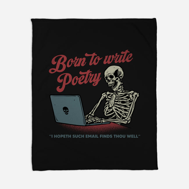 Born To Write Poetry-None-Fleece-Blanket-gorillafamstudio