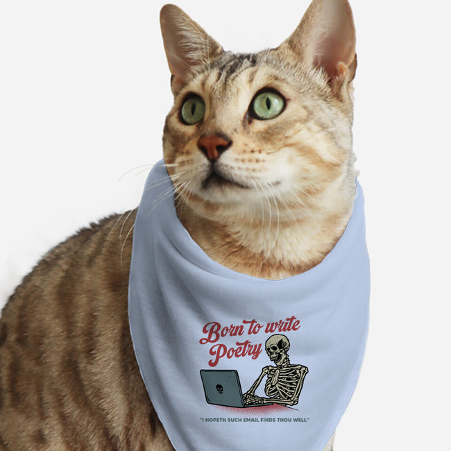 Born To Write Poetry-Cat-Bandana-Pet Collar-gorillafamstudio