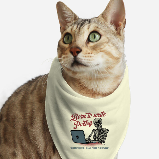 Born To Write Poetry-Cat-Bandana-Pet Collar-gorillafamstudio