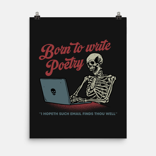 Born To Write Poetry-None-Matte-Poster-gorillafamstudio