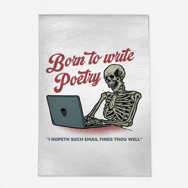 Born To Write Poetry-None-Outdoor-Rug-gorillafamstudio