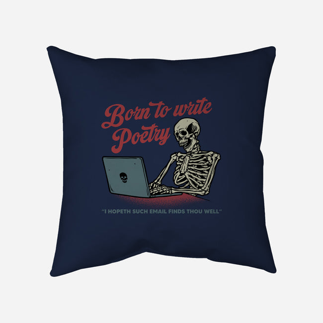 Born To Write Poetry-None-Removable Cover-Throw Pillow-gorillafamstudio