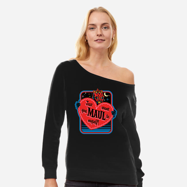 Maul To Myself-Womens-Off Shoulder-Sweatshirt-Wheels