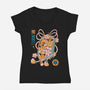 Omamori Tigers-Womens-V-Neck-Tee-Eoli Studio