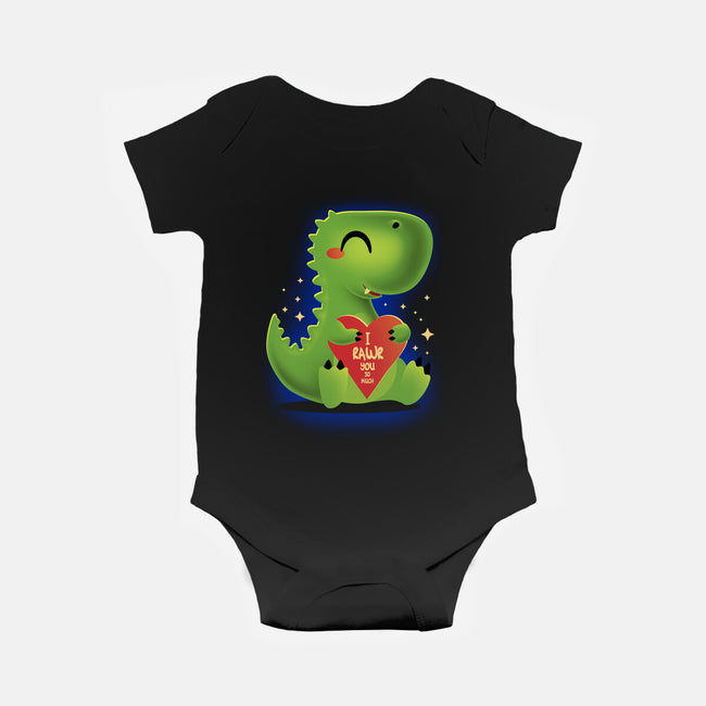 I Rawr You So Much-Baby-Basic-Onesie-erion_designs