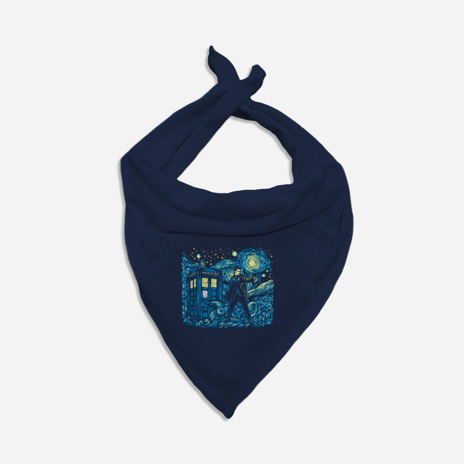 Tenth Doctor Dreams Of Time And Space-Dog-Bandana-Pet Collar-DrMonekers