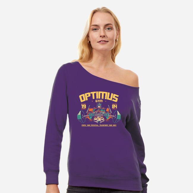 Optimus Gym-Womens-Off Shoulder-Sweatshirt-retrodivision