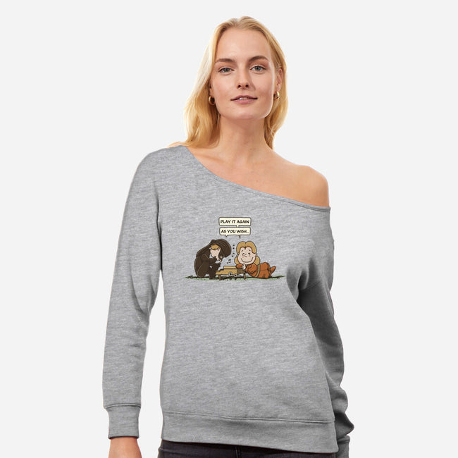The Lovers Song-Womens-Off Shoulder-Sweatshirt-retrodivision