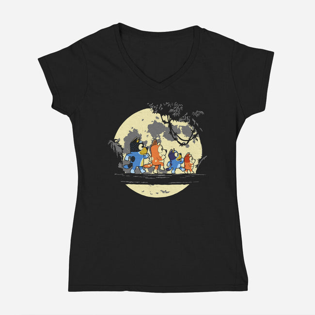 Follow My Lead-Womens-V-Neck-Tee-Xentee