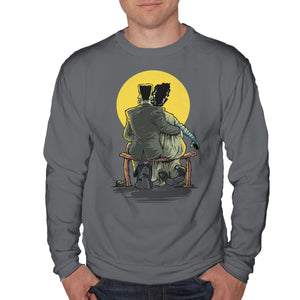 Monster And Bride Gazing At The Moon