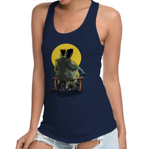 Monster And Bride Gazing At The Moon