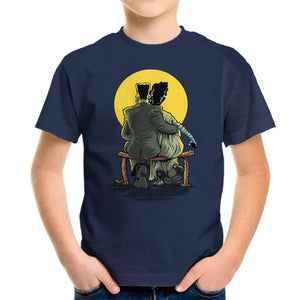 Monster And Bride Gazing At The Moon