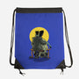 Monster And Bride Gazing At The Moon-None-Drawstring-Bag-zascanauta