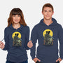 Monster And Bride Gazing At The Moon-Unisex-Pullover-Sweatshirt-zascanauta