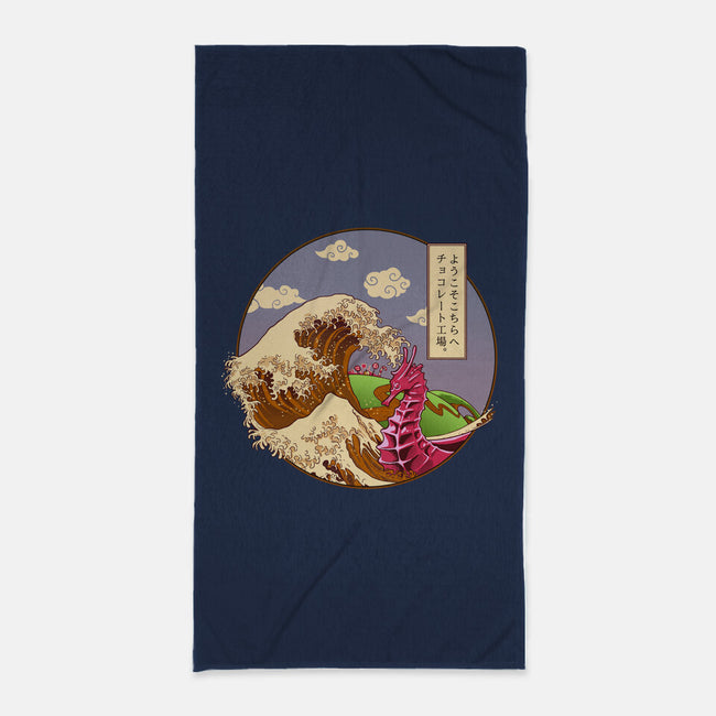 The Great Wave Of Chocolate-None-Beach-Towel-daobiwan
