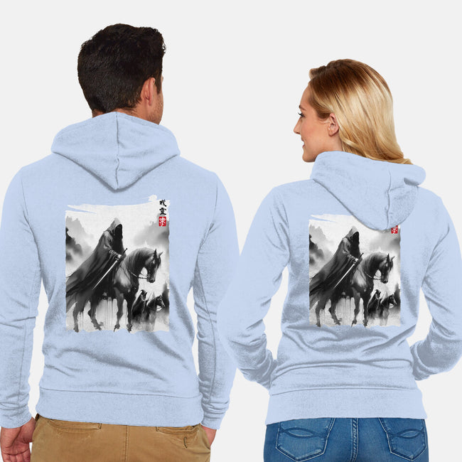 The Black Riders Journey-Unisex-Zip-Up-Sweatshirt-DrMonekers