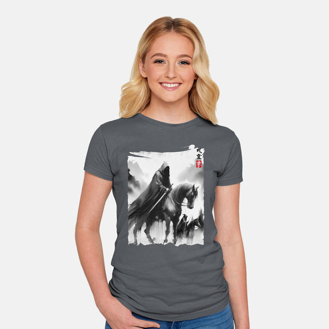 The Black Riders Journey-Womens-Fitted-Tee-DrMonekers