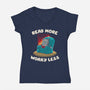 Read More Worry Less-Womens-V-Neck-Tee-koalastudio