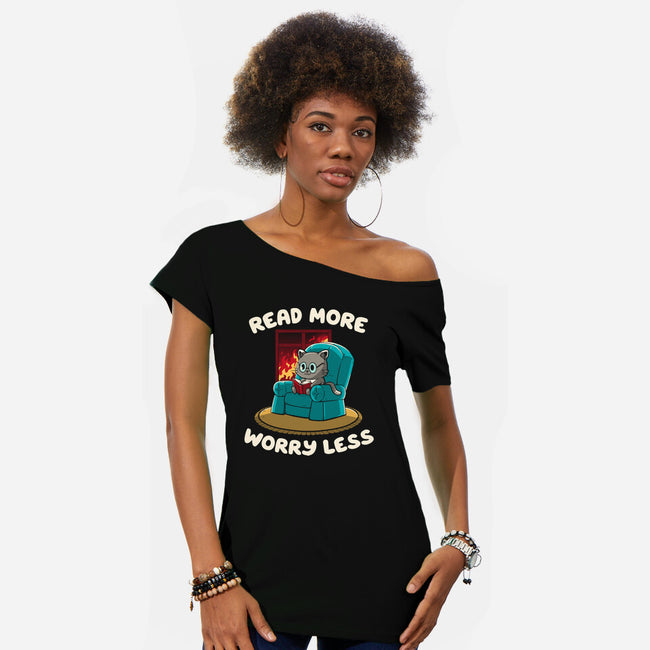 Read More Worry Less-Womens-Off Shoulder-Tee-koalastudio