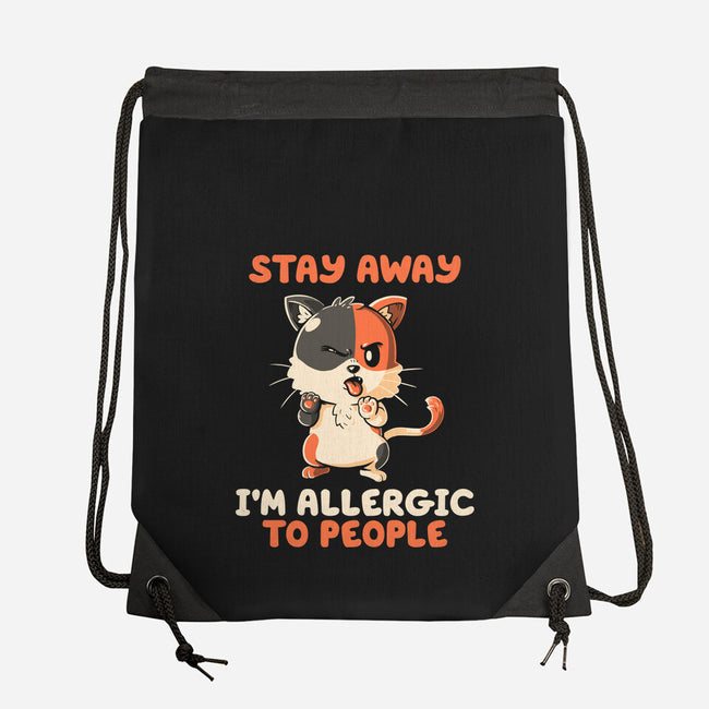 Allergic To People-None-Drawstring-Bag-koalastudio