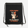 Allergic To People-None-Drawstring-Bag-koalastudio