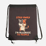 Allergic To People-None-Drawstring-Bag-koalastudio