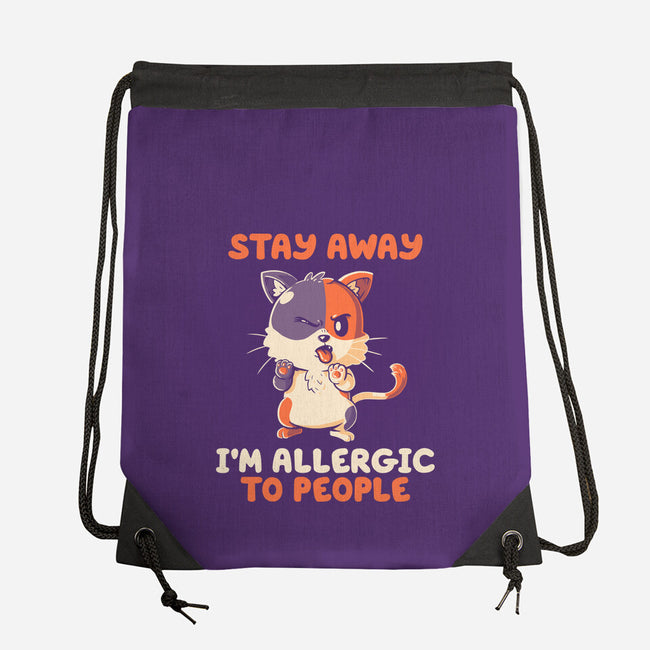 Allergic To People-None-Drawstring-Bag-koalastudio