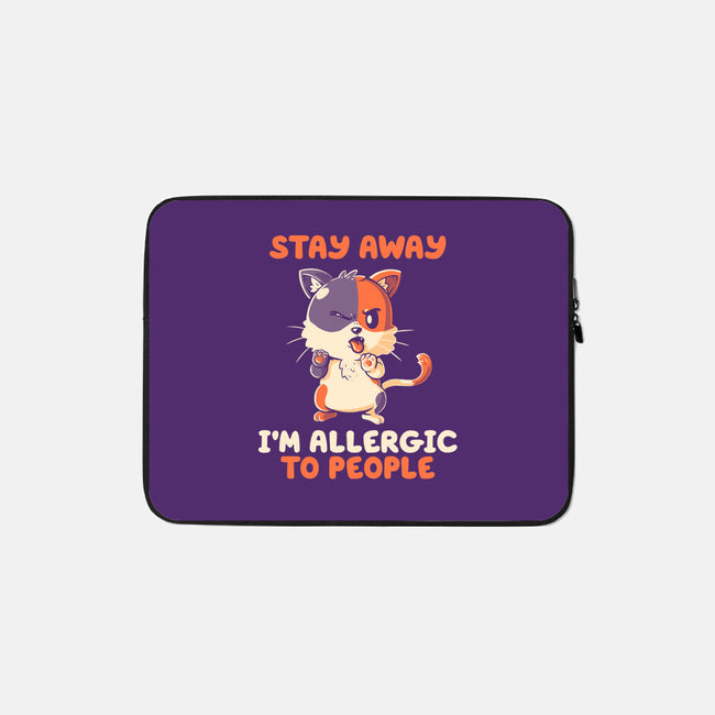 Allergic To People-None-Zippered-Laptop Sleeve-koalastudio
