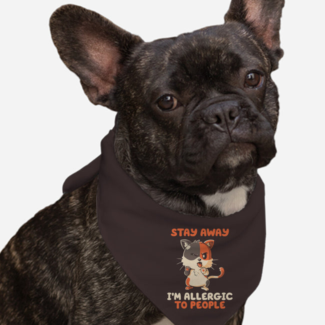 Allergic To People-Dog-Bandana-Pet Collar-koalastudio